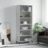 Image de vidaXL Buffet gris bÃ©ton 69,5x32,5x180 cm bois d'ingÃ©nierie