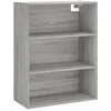 Image de vidaXL Buffet sonoma gris 69,5x32,5x180 cm bois d'ingÃ©nierie