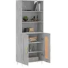 Image de vidaXL Buffet haut Gris bÃ©ton 69,5x34x180 cm Bois d'ingÃ©nierie