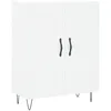 Image de Vidaxl Buffet Haut Blanc 69,5x34x180 Cm Bois D'ingÃ©nierie