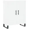 Image de vidaXL Buffet haut Blanc 69,5x34x180 cm Bois d'ingÃ©nierie