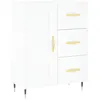 Image de vidaXL Buffet haut Blanc 69,5x34x180 cm Bois d'ingÃ©nierie