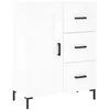 Image de vidaXL Buffet haut Blanc 69,5x34x180 cm Bois d'ingÃ©nierie