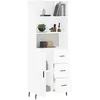 Image de vidaXL Buffet haut Blanc 69,5x34x180 cm Bois d'ingÃ©nierie