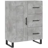 Image de vidaXL Buffet haut Gris bÃ©ton 69,5x34x180 cm Bois d'ingÃ©nierie