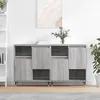 Image de vidaXL Buffets 2 pcs sonoma gris bois d'ingÃ©nierie