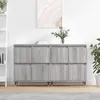 Image de vidaXL Buffets 2 pcs sonoma gris bois d'ingÃ©nierie