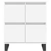 Image de vidaXL Buffets 2 pcs blanc bois d'ingÃ©nierie