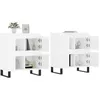 Image de vidaXL Buffets 2 pcs blanc brillant bois d'ingÃ©nierie