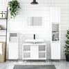 Image de vidaXL Ensemble de meubles salle de bain 3 pcs blanc bois d'ingÃ©nierie