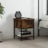 Image de Vidaxl Table De Chevet ChÃªne FumÃ© 34x35,5x45 Cm Bois D'ingÃ©nierie