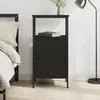 Image de vidaXL Table de chevet noir 41x31x80 cm bois d'ingÃ©nierie