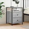 Image de VidaXL 826009 Table de nuit et table de chevet Gris, ChÃªne