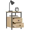 Image de Tables de chevet VidaXL  Table de chevet  bois d'ingénierie marron 34x35,5x50 cm P31600500