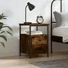 Image de Vidaxl Table De Chevet ChÃªne FumÃ© 34x35,5x50 Cm Bois D'ingÃ©nierie