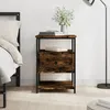 Image de vidaXL Table de chevet chÃªne fumÃ© 40x42x56 cm bois d'ingÃ©nierie