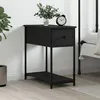 Image de vidaXL Table de chevet noir 30x60x60 cm Bois d'ingÃ©nierie
