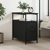 Image de vidaXL Table de chevet noir 30x60x60 cm bois d'ingÃ©nierie