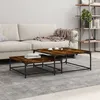 Image de Vidaxl Tables Basses Gigognes 2 Pcs ChÃªne FumÃ© Bois D'ingÃ©nierie