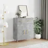 Image de vidaXL Buffet gris bÃ©ton 69,5x34x90 cm bois d'ingÃ©nierie
