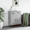 Image de vidaXL Buffet gris bÃ©ton 69,5x34x90 cm bois d'ingÃ©nierie