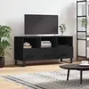 Image de vidaXL Meuble TV noir 102x36x50 cm bois d'ingÃ©nierie