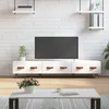 Image de vidaXL Meuble TV blanc 150x36x30 cm bois d'ingÃ©nierie