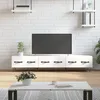 Image de vidaXL Meuble TV blanc 150x36x30 cm bois d'ingÃ©nierie