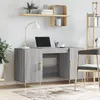 Image de vidaXL Bureau sonoma gris 140x50x75 cm bois d'ingÃ©nierie