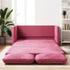 Image de vidaXL CanapÃ©-lit 2 en 1 rouge bordeaux 122x204x55 cm velours