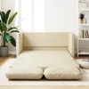 Image de vidaXL CanapÃ©-lit 2 en 1 crÃ¨me 112x174x55 cm tissu