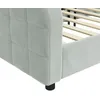 Image de vidaXL Lit de repos sans matelas gris clair 90x200 cm velours