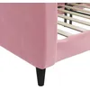 Image de vidaXL Lit de repos rose 90x200 cm velours