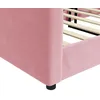 Image de vidaXL Lit de repos rose 90x200 cm velours