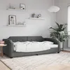 Image de vidaXL Lit de repos gris foncÃ© 100x200 cm tissu
