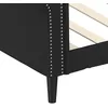 Image de vidaXL Lit de jour sans matelas noir 80x200 cm similicuir