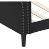 Image de vidaXL Lit de jour sans matelas noir 100x200 cm similicuir