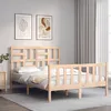 Image de vidaXL Cadre de lit avec tÃªte de lit 140x200 cm bois massif
