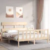 Image de vidaXL Cadre de lit avec tÃªte de lit 160x200 cm bois massif