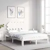 Image de vidaXL Cadre de lit sans matelas blanc bois de pin massif