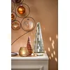 Image de DÃ©coration sapin de NoÃ«l en verre dorÃ© H33