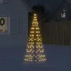 Image de vidaXL Arbre de NoÃ«l lumineux sur mÃ¢t de drapeau 200 LED blanc 180 cm