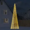 Image de vidaXL Arbre de NoÃ«l lumineux sur mÃ¢t de drapeau 1534 LED blanc 500 cm