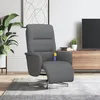 Image de vidaXL Fauteuil inclinable de massage et repose-pieds gris foncÃ© tissu