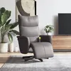 Image de vidaXL Fauteuil inclinable de massage repose-pieds gris similicuir