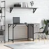Image de vidaXL Bureau d'ordinateur sonoma gris 131x48x75 cm bois d'ingÃ©nierie