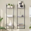 Image de vidaXL ÃtagÃ¨res murales Ã  3 niveaux avec barres 2 pcs sonoma gris