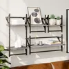Image de vidaXL Ensemble d'Ã©tagÃ¨res murales avec barres 4 pcs sonoma gris