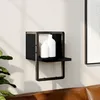 Image de vidaXL ÃtagÃ¨re murale avec barre noir 20x25x30 cm