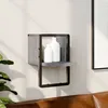 Image de vidaXL ÃtagÃ¨re murale avec barre sonoma gris 20x25x30 cm